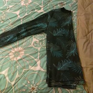 Black Floral print long sleeve shirt.